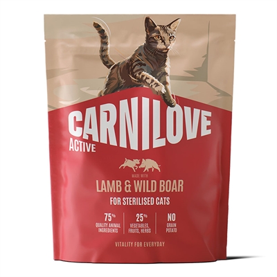 Carnilove Active Kattefoder Til Steriliserede med Lam & Vildsvin 400g